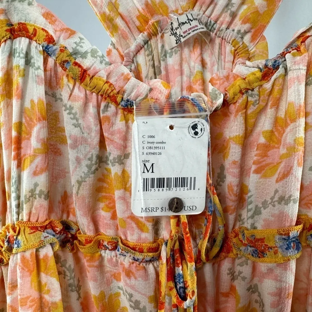 NWT Free People Dance with Me Maxi in Ivory Combo Size‎ Medium - Image 6