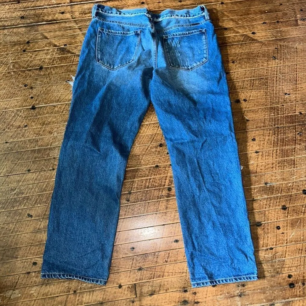 Kancan destroyed distressed straight leg 13/30 normcore jeans Blue - Image 3