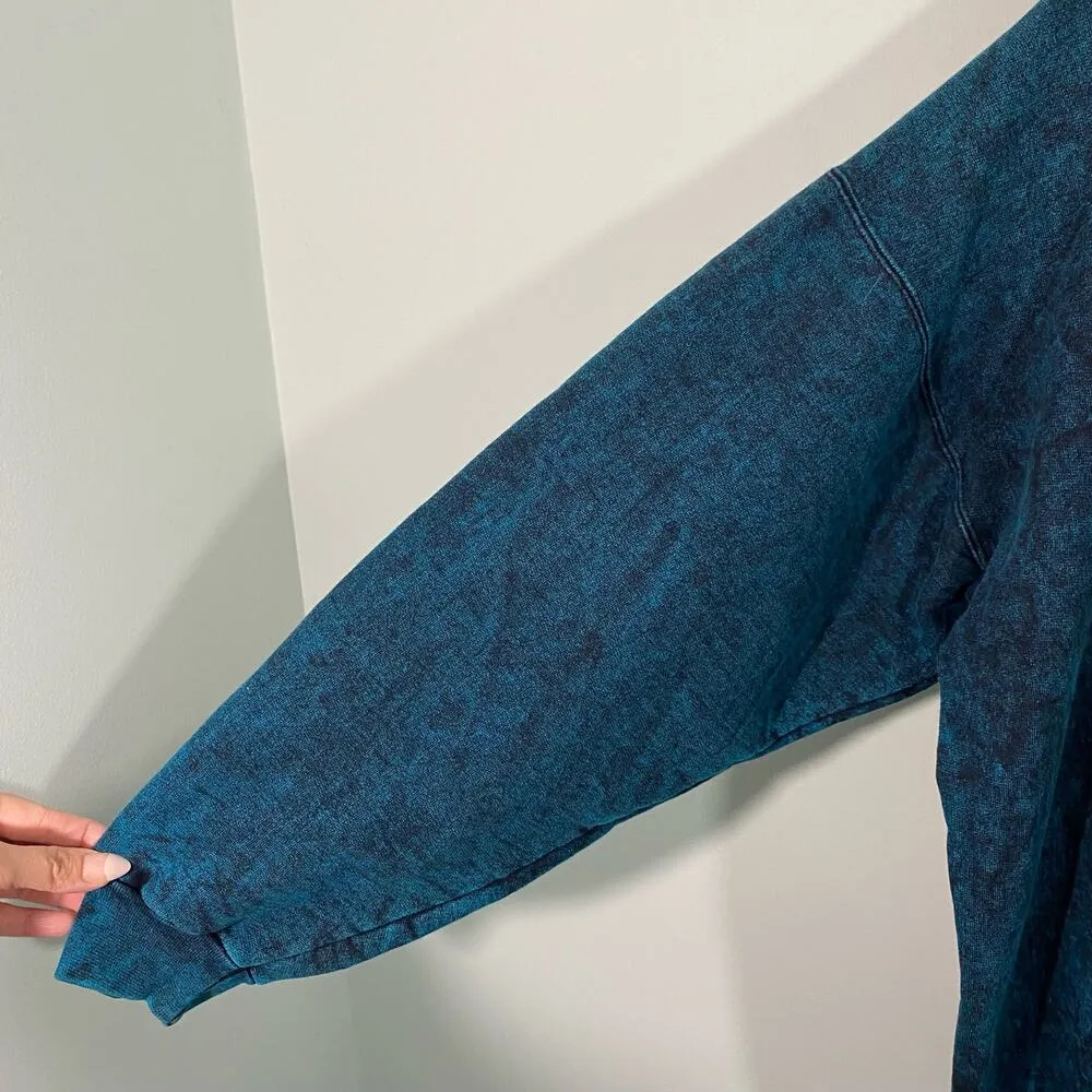 Vtg Green Acid Wash Lizard Dreamcatcher Western Relaxed Fit Pullover Sweatshirt Size L - Image 6