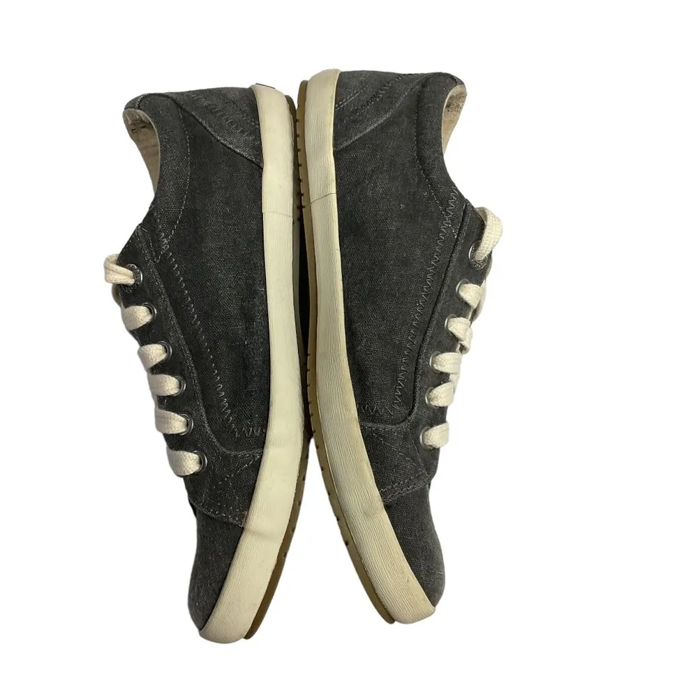 Taos Shoes Women's Canvas Sneaker‎ Size 6.5 Star Charcoal Lace Up Casual Comfy Gray - Image 4