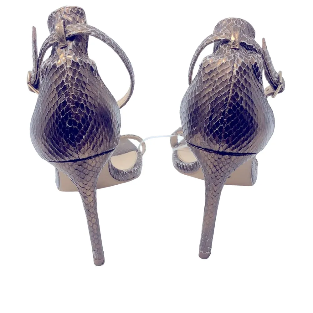 Zara Sandals Gold Snakeskin - Image 7