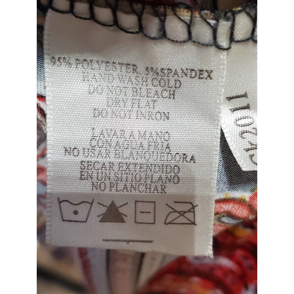 Cristinalove Black Paisley Polyester Long Sleeve Casual Knee Length Dress XL - Image 8