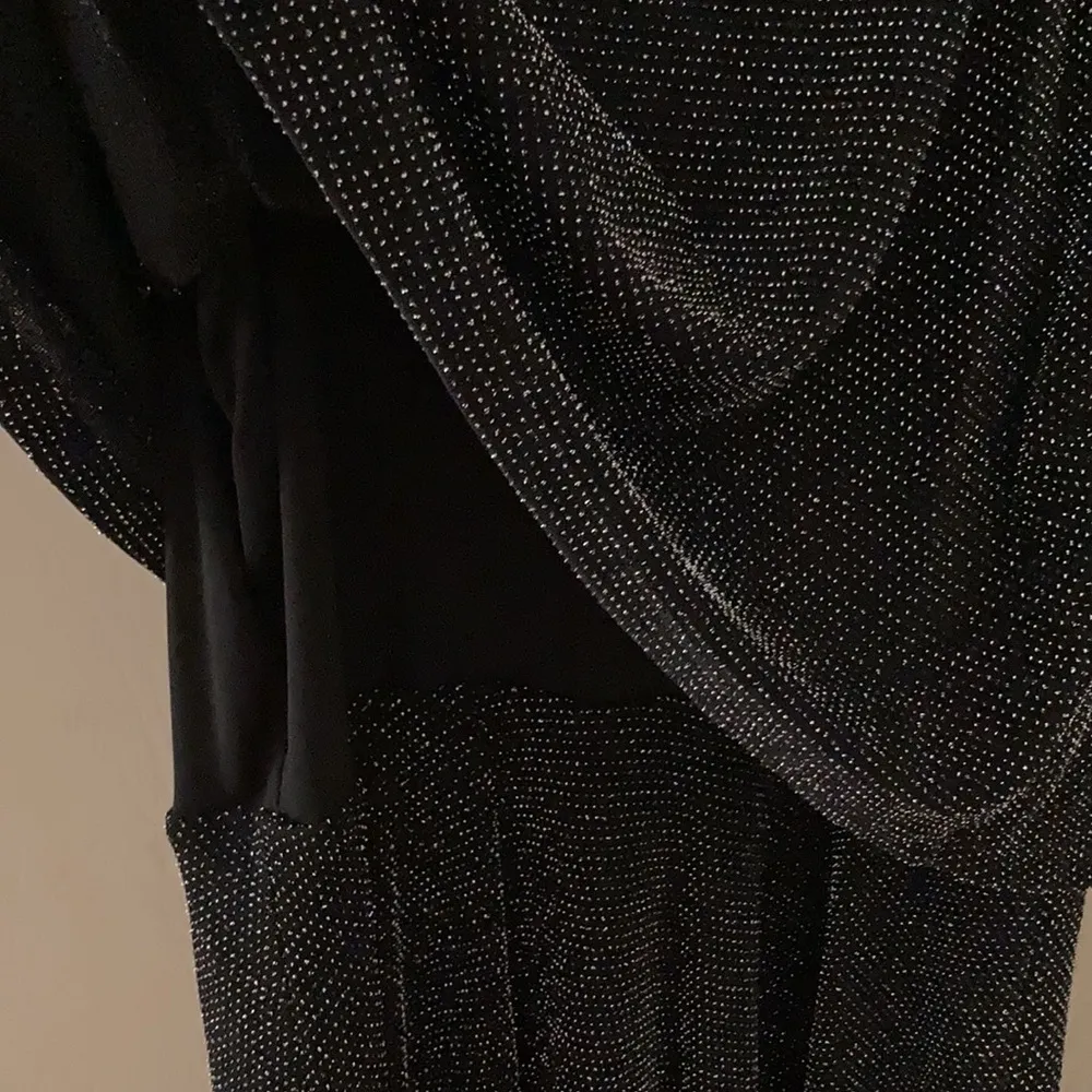 NEW EXPRESS Glitzy Black Dress Double Layer Black Formal Cocktail Gown XS NWOT - Image 5