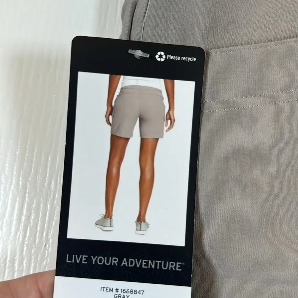 Eddie Bauer Summer Trail Hiking Cargo Shorts Gray Size 14 NWT #7851 - Image 7