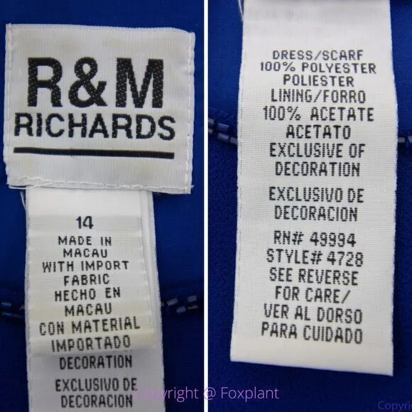 R&M Richards vintage royal blue faux two - Image 16