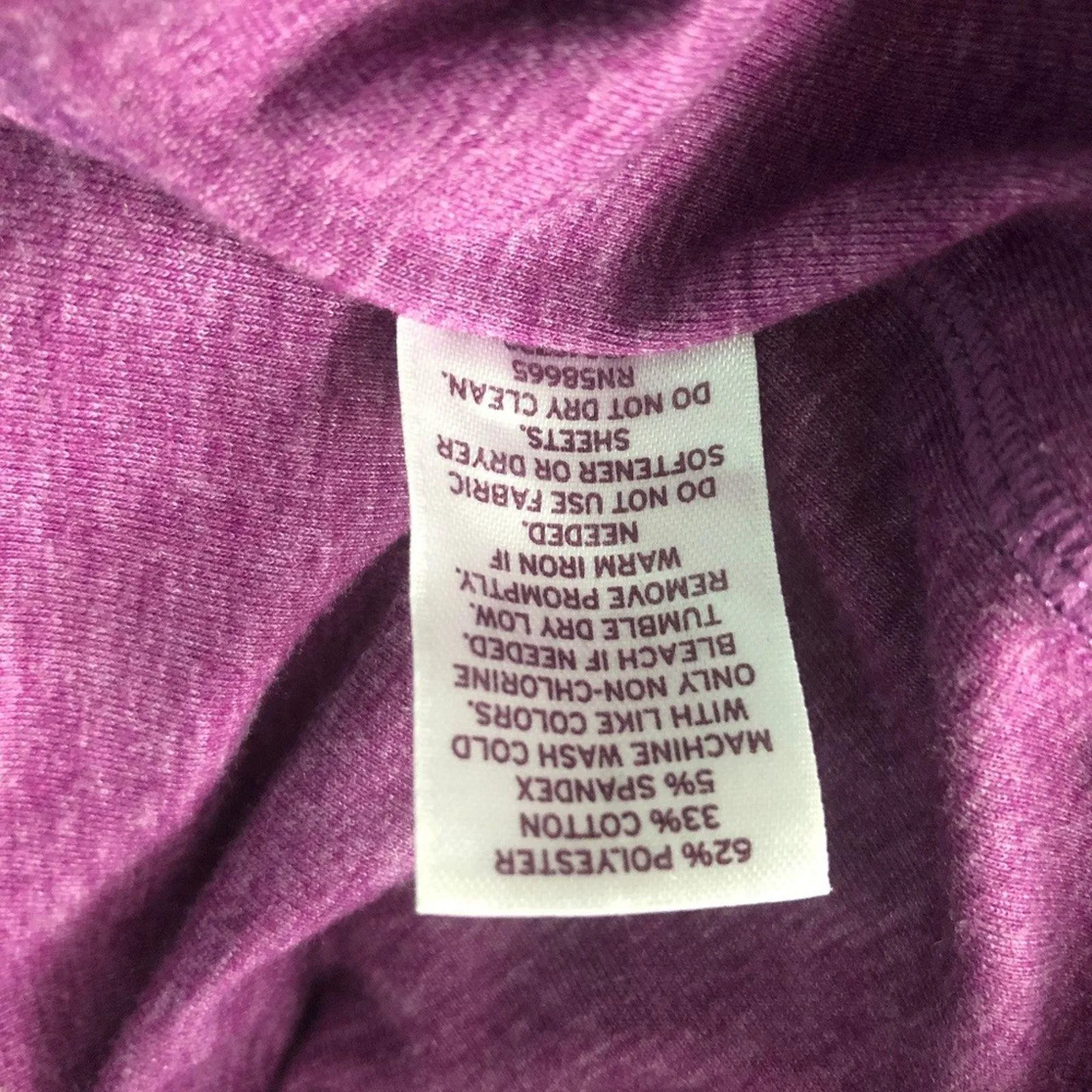 Zella Long Sleeve Scoop Neck Hooded Purple Athletic Top Size S - Image 9