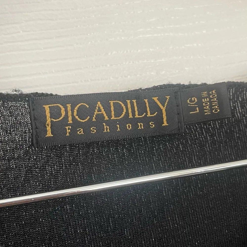 90s Vintage Tank Top Purple Black Sparkle Glitter Going Out Top Size Large L - Image 4