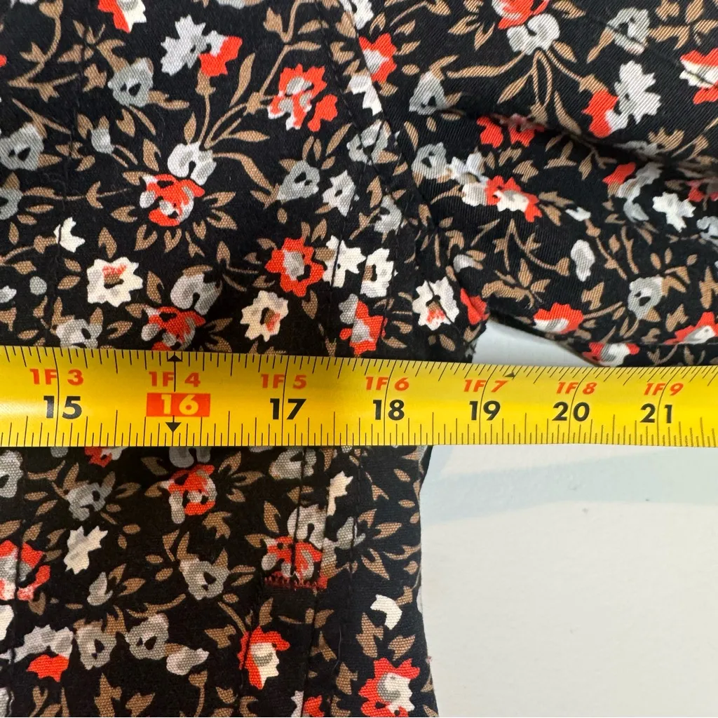 Anthropologie Hei Hei Tinsley Black Floral Moto Jacket Size 12 - Image 8