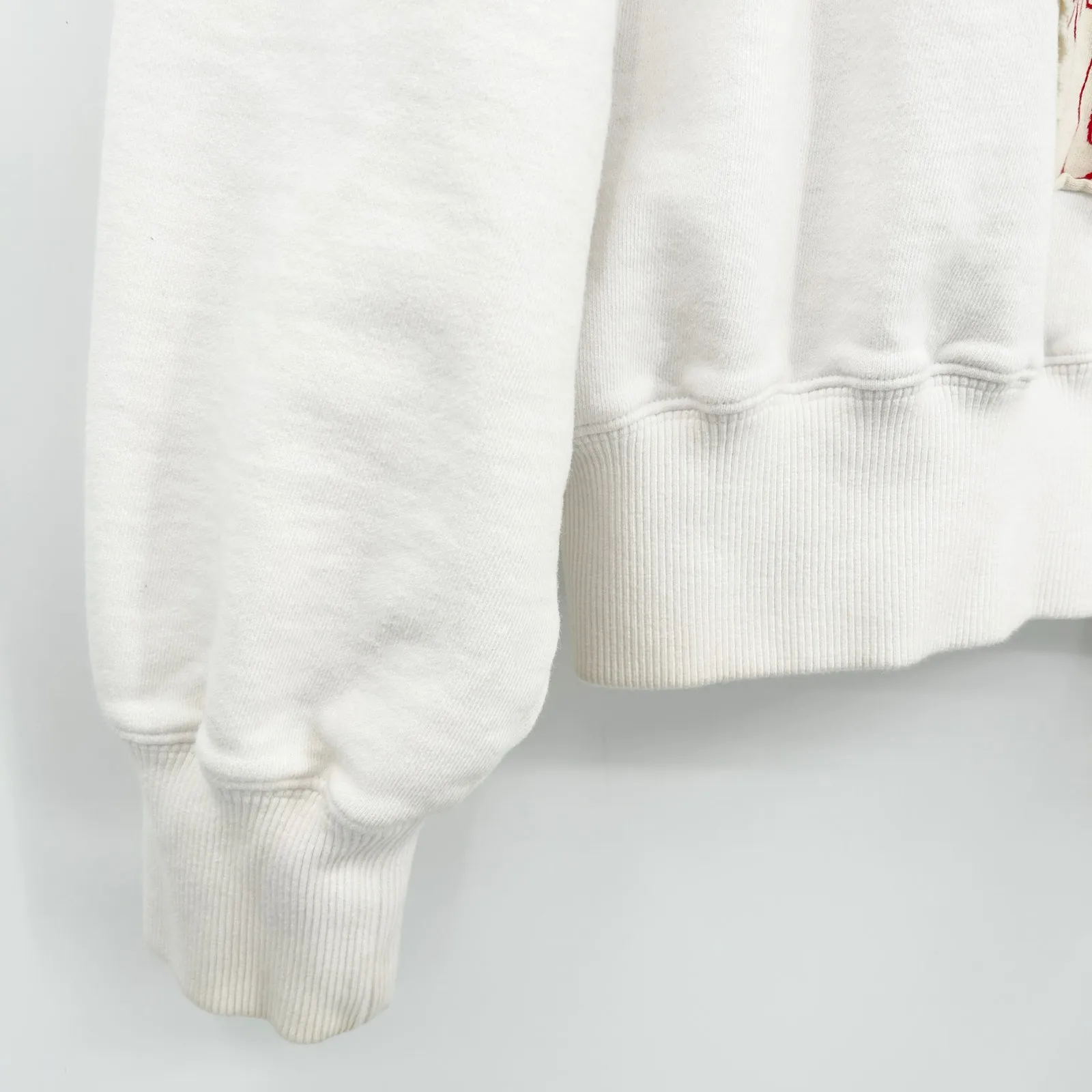 We11done Unisex Streetwear Graffiti Patch‎ Graphic Crewneck Sweatshirt Size S White - Image 7