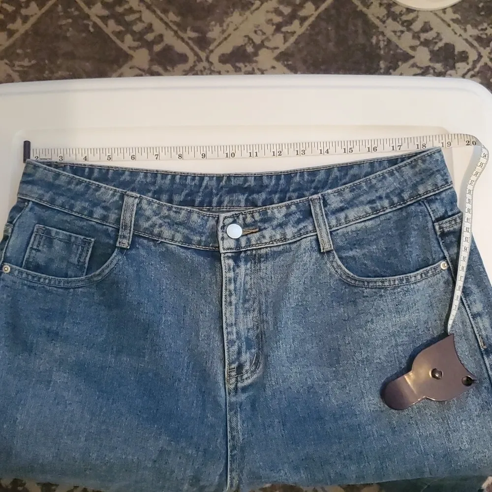 Genleck high waisted baggy split hem jeans Size XL - Image 9