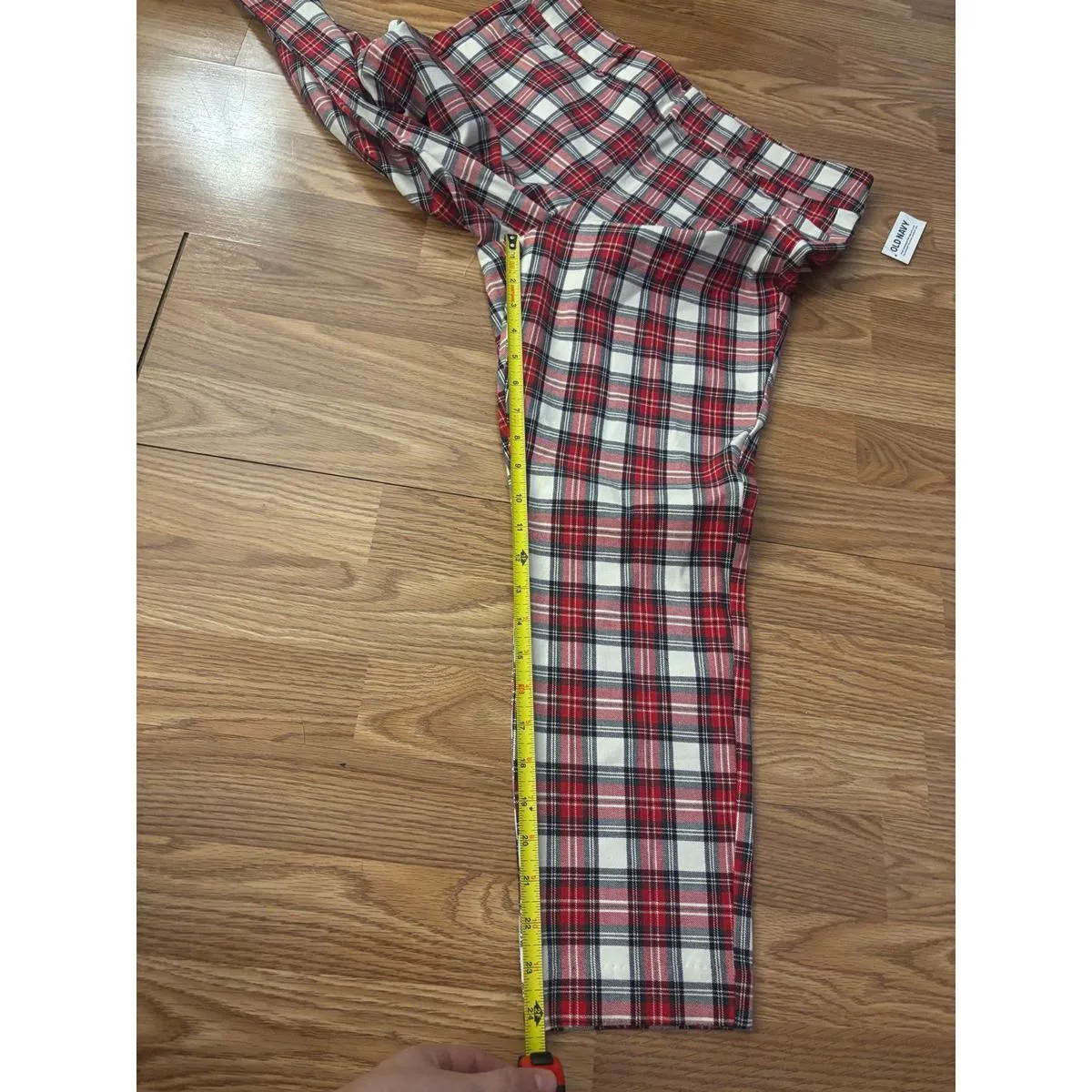 Old Navy Plaid High Rise Pixie Skinny Pants Size 10 Petite - Image 8
