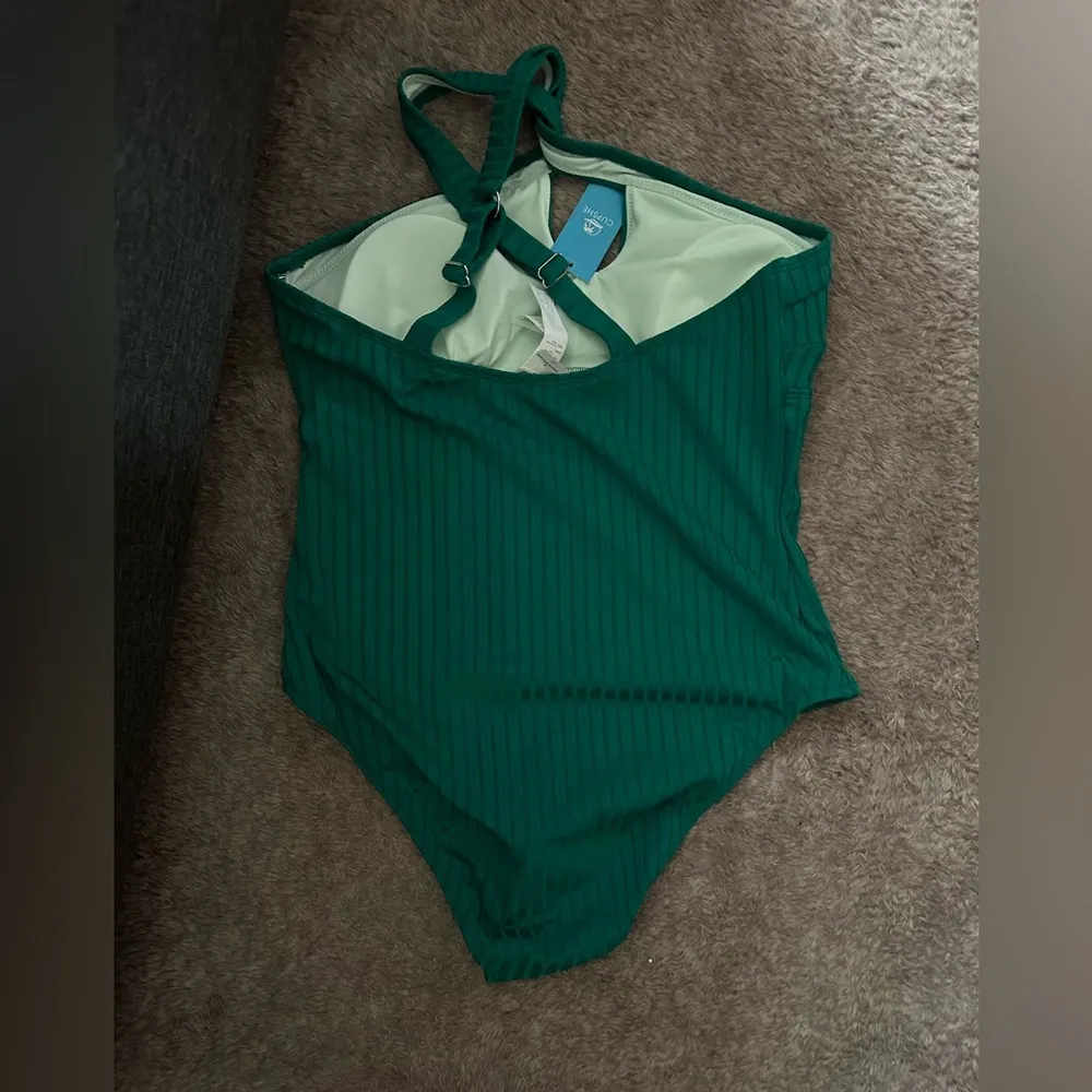 Cupshe Green‎ Rib Cutout Crisscross One Piece Swimsuit Large - Image 8