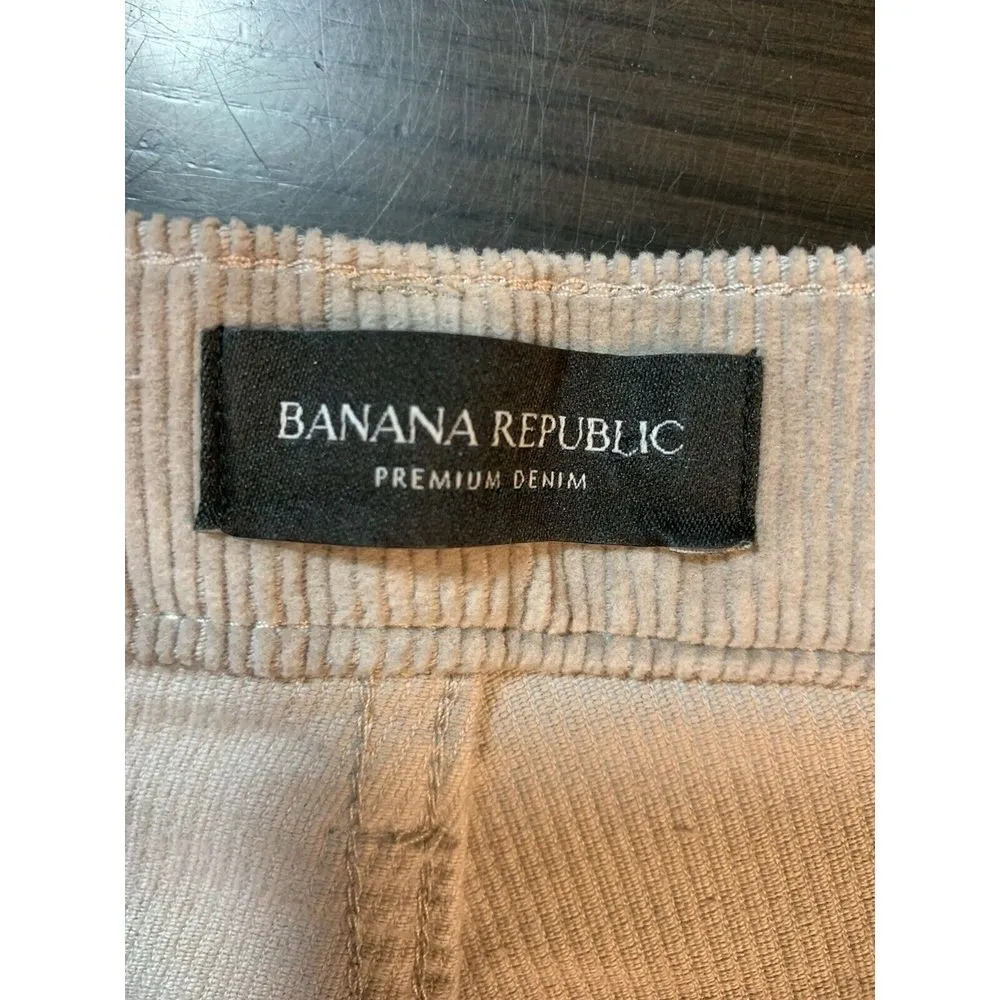 Banana Republic Hi Rise Straight Leg Corduroy Pants Womens 31x26.5 Brown Western - Image 4