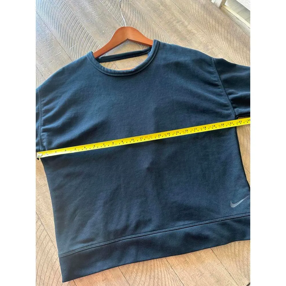 Nike Dri-Fit Black Deep V Open Back Pullover Crewneck Sweatshirt Women’s Small​ - Image 9