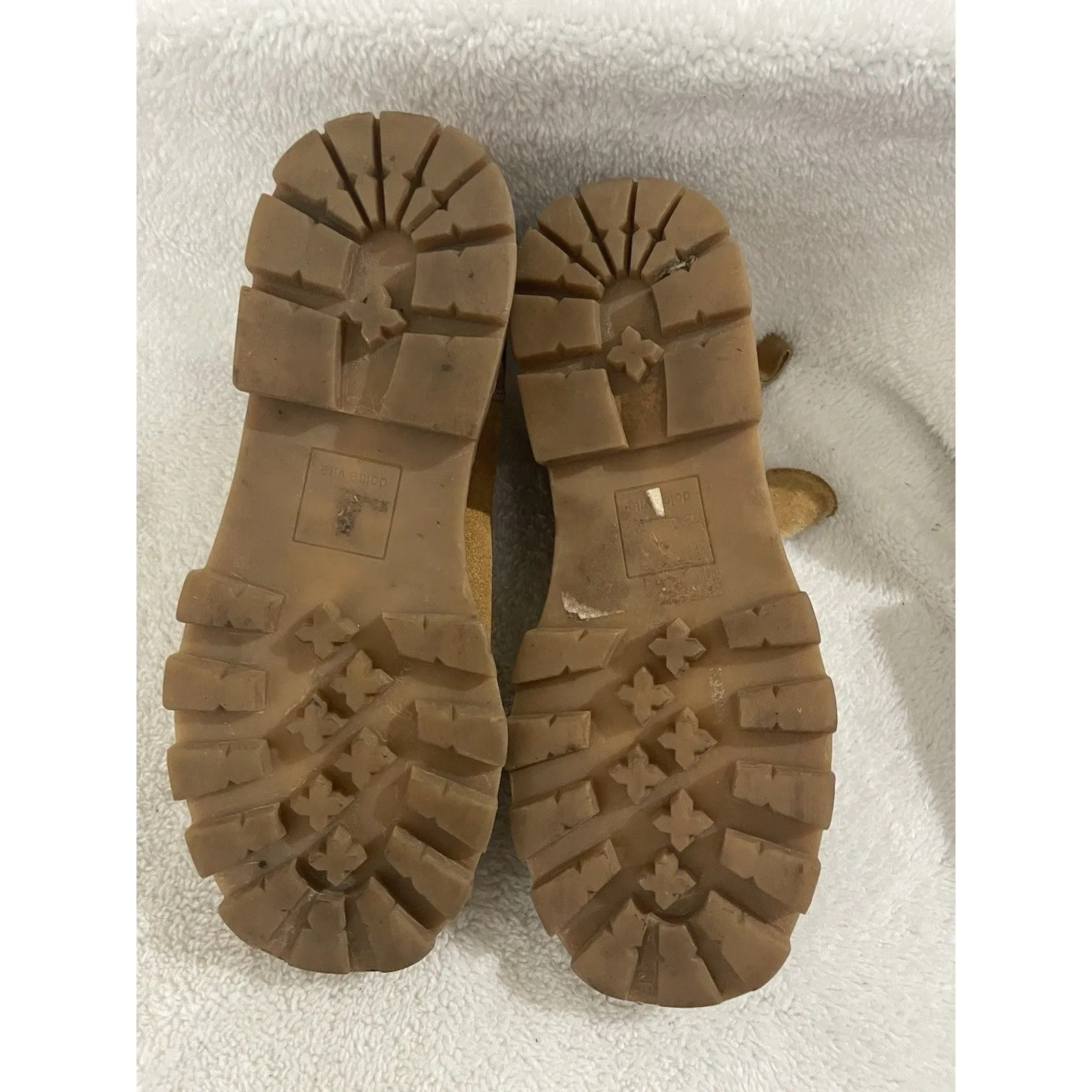 DOLCE VITA Womens Ankle Bootie Shoes Size 6 medium Camel Suede Chelsea Brown - Image 5