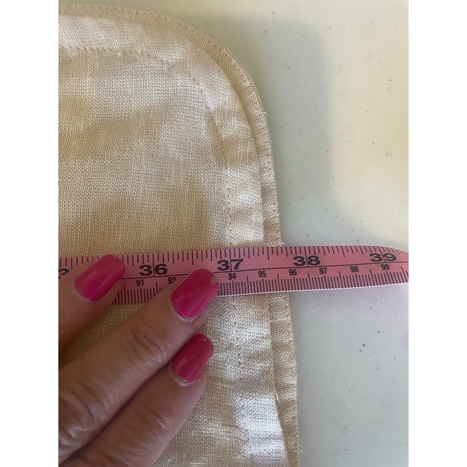 C&C California Linen Pants Medium Tan Wide Leg Lightweight Side Slit Beach Loung - Image 8