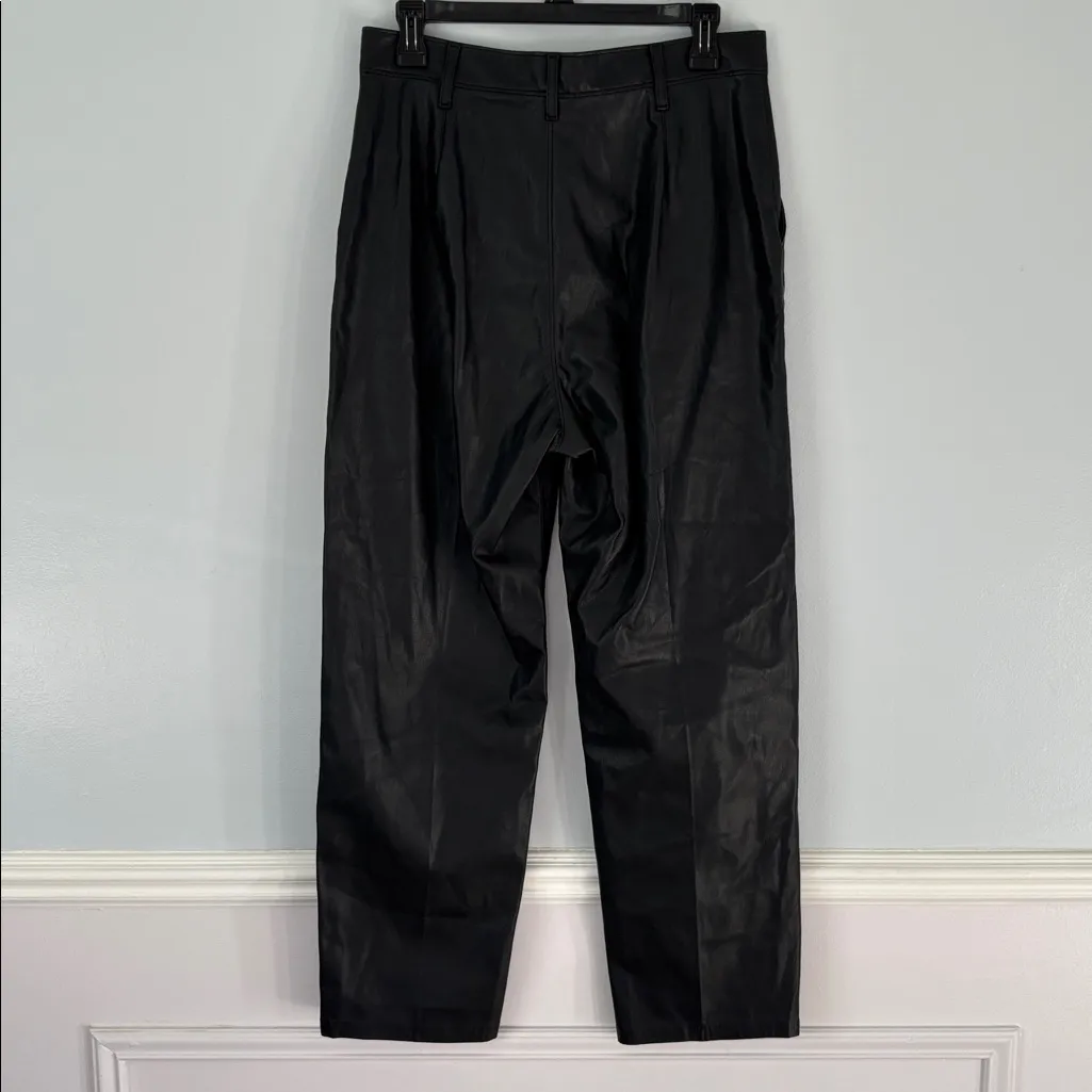 Levi’s Math Club Slacks Faux Leather Trouser High Rise Straight Leg Pant Sz 30 - Image 7