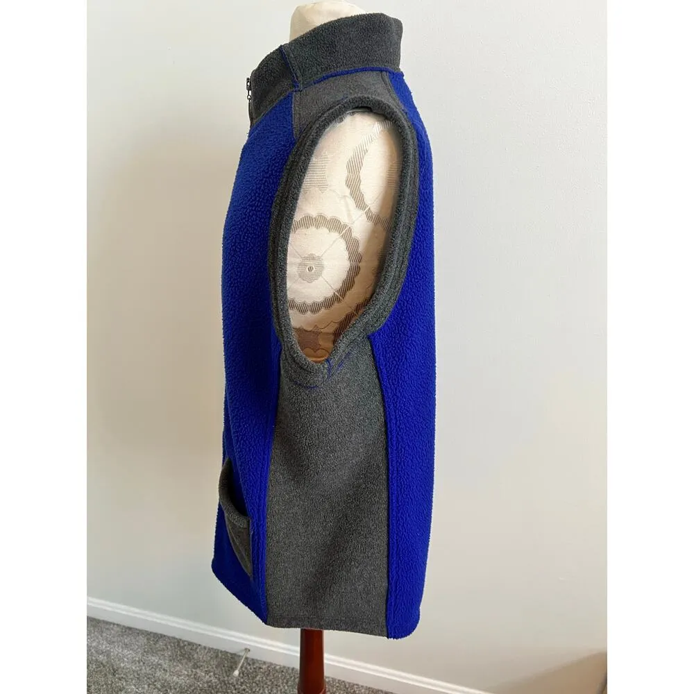 Susan Graver Weekend Faux Fur Colorblock Vest Large - Image 3