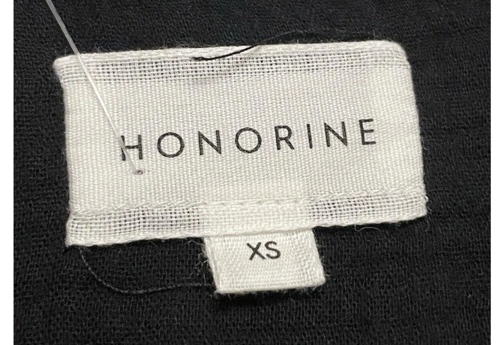 NWT Honorine Johanna Maxi Wrap Dress Size XS Black Cotton Gauze Long Sleeve READ - Image 4