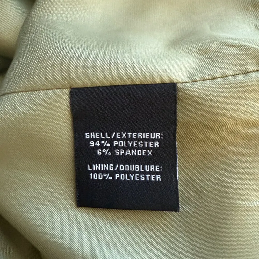 7 For All Mankind Cropped Blazer Jacket Women's Large Green Preppy Career Casual - Image 11