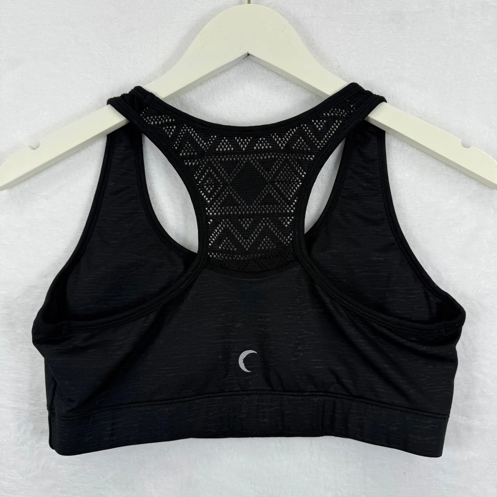 Zyia Active Black Racerback Mesh Insert Sports Bra Women's Size Large - Image 2