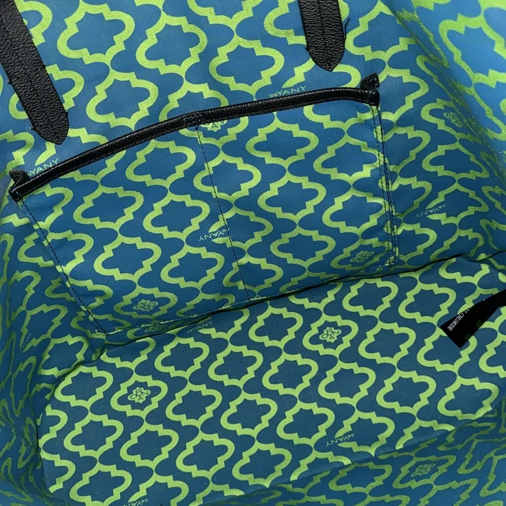 Oryany tote Casablanca Coated Canvas Multi Color Weekender Beach Bag travel Green - Image 5