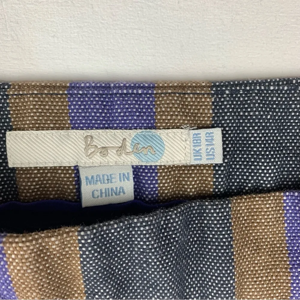 Boden womens size 14 Blue Brown stripe A - Image 3