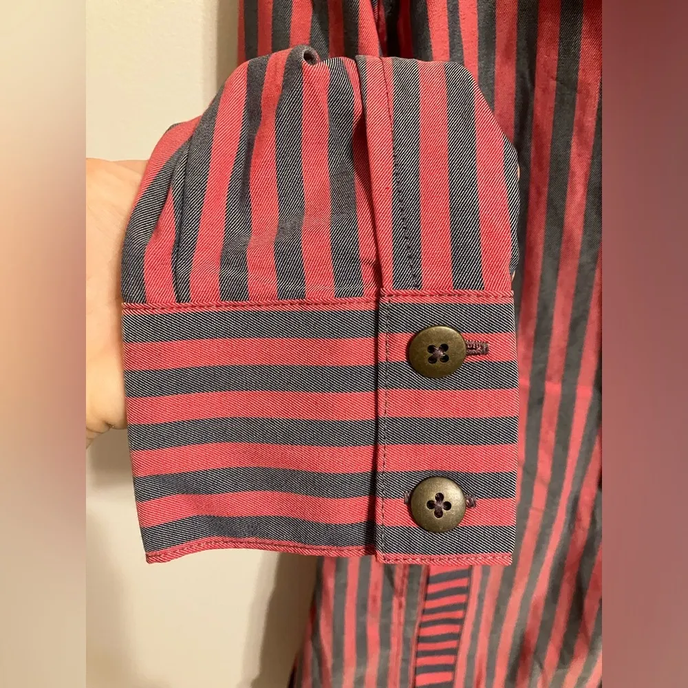 Cabi Regatta Shacket Button Down Striped Womens Size‎ Medium NWT - Image 5