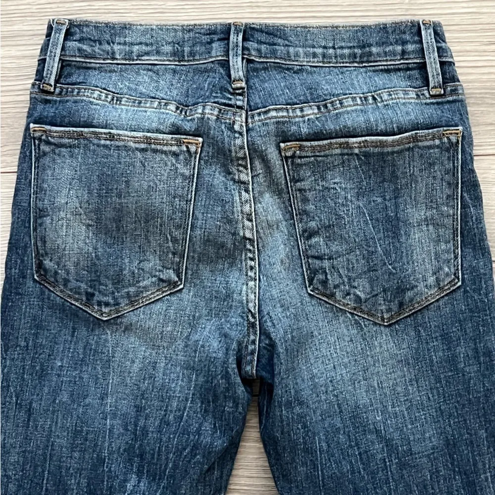 Frame Denim Le High Skinny Jeans in Langstone Acid Sandblasted Wash Blue | 26 - Image 8