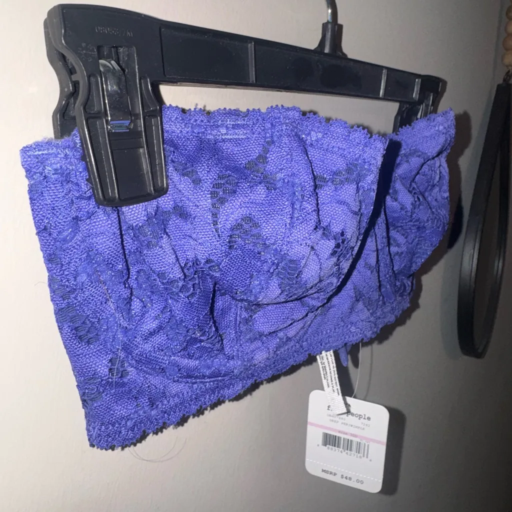 Free People NWT Love Letters Convertible Lace  Bra in Purple - Image 9