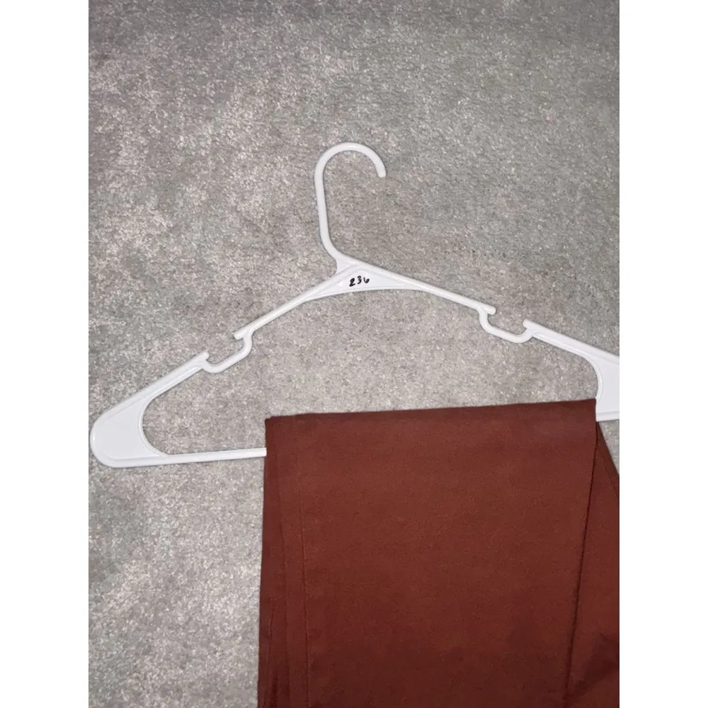 Brooks Brothers Size 6 Orange/Red Flat Front Straight Leg Cuffed Pants - Image 10