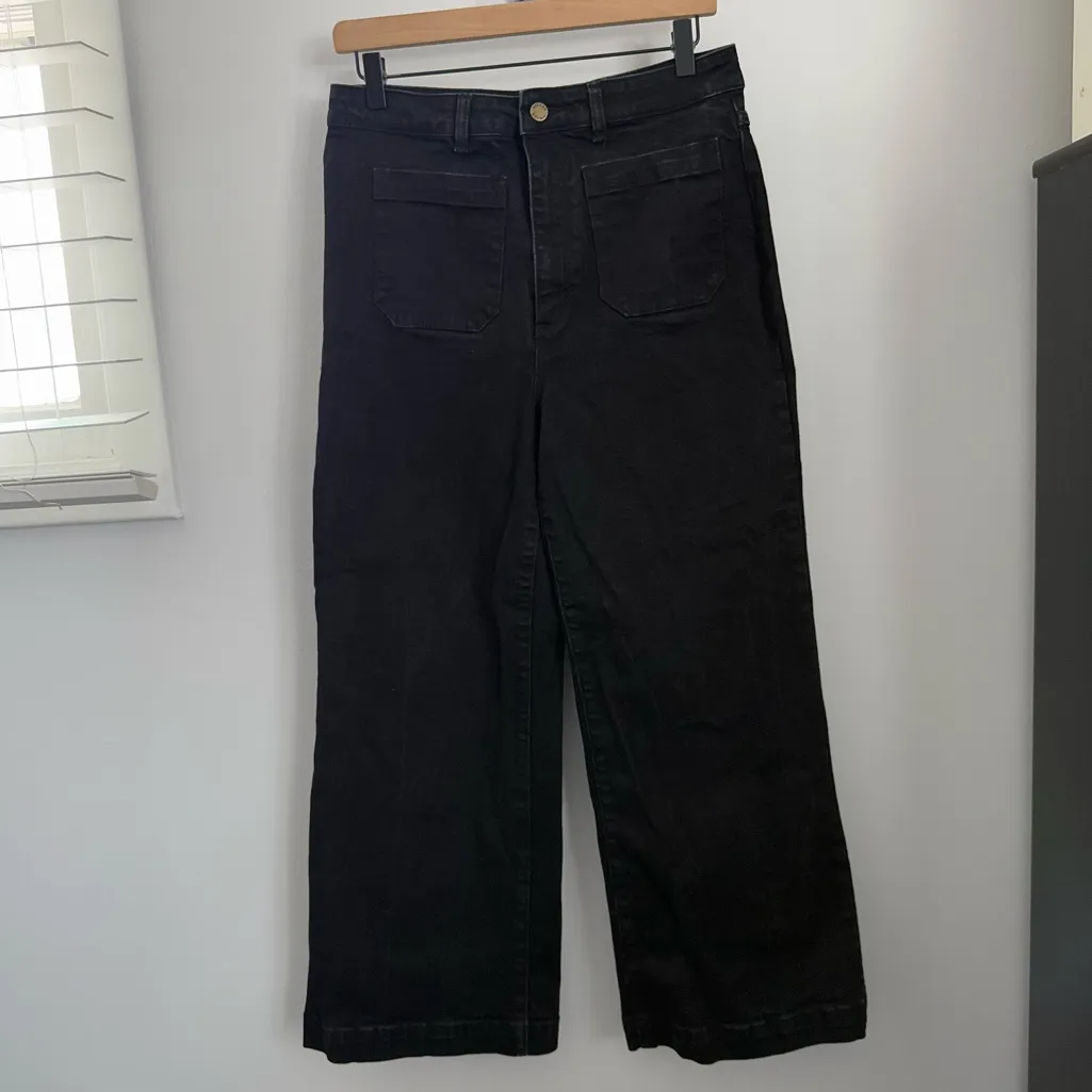 Rolla’s 31 High Rise Wide Leg Jeans Black - Image 2