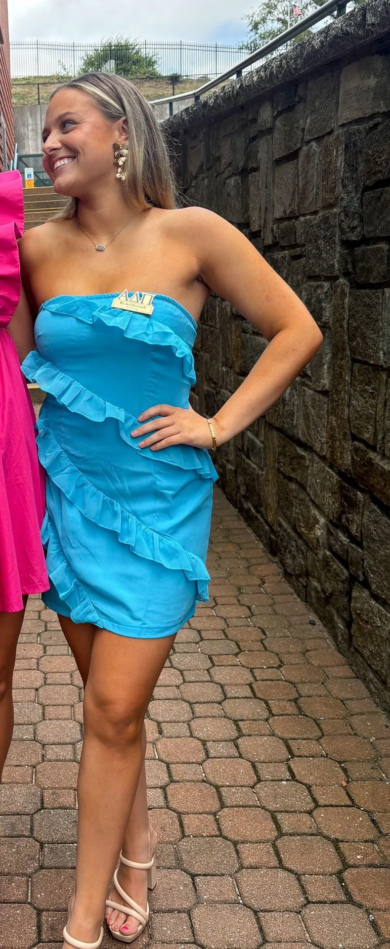 Blue Ruffle Dress - Image 2