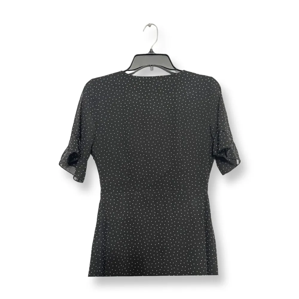 Lulus Mini Dress Polka Dot Print Short Sleeve Soft Ruffle Black/White W S NWOT Black - Image 8