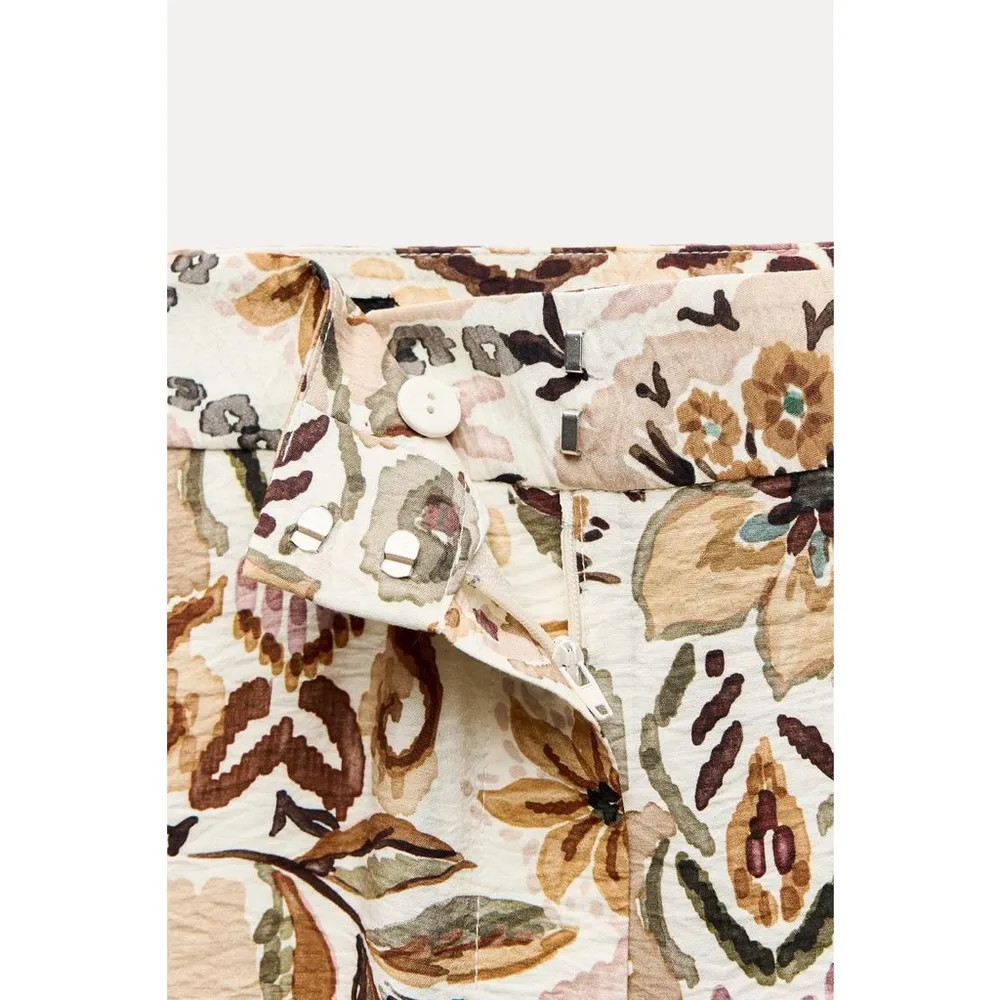 NWT ZARA PRINTED GUIPURE PANTS | SIZE S - Image 6