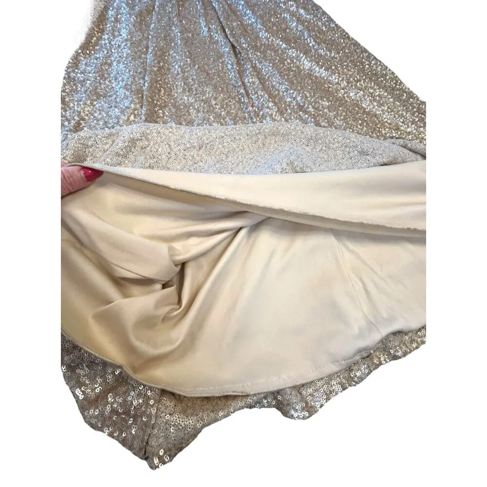 Sorella Vita Gold Sequin Gown - US Size 18 - Image 9