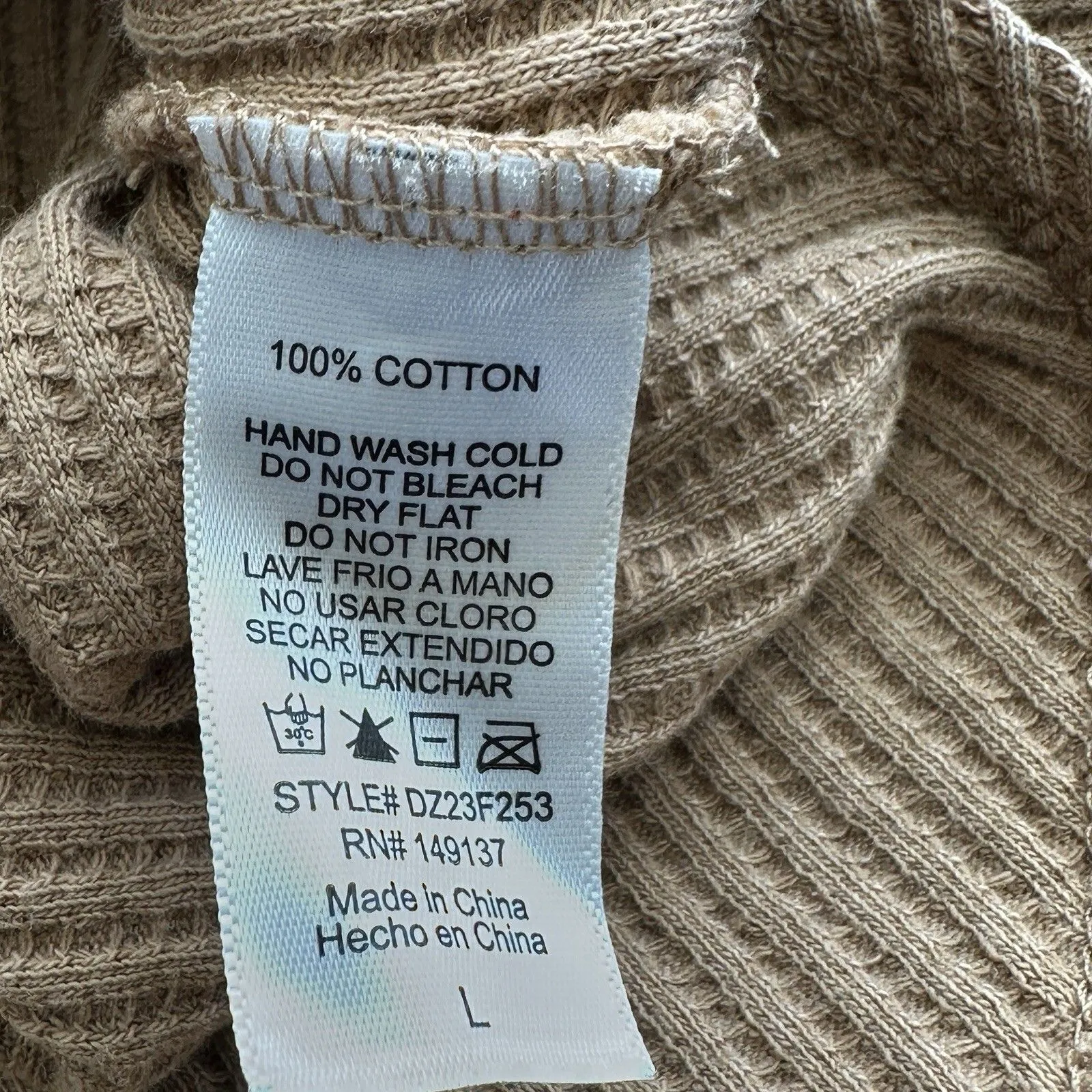 Altar’d State Shacket Waffle Knit Button Front Long Sleeve Relaxed Oversized L - Image 9