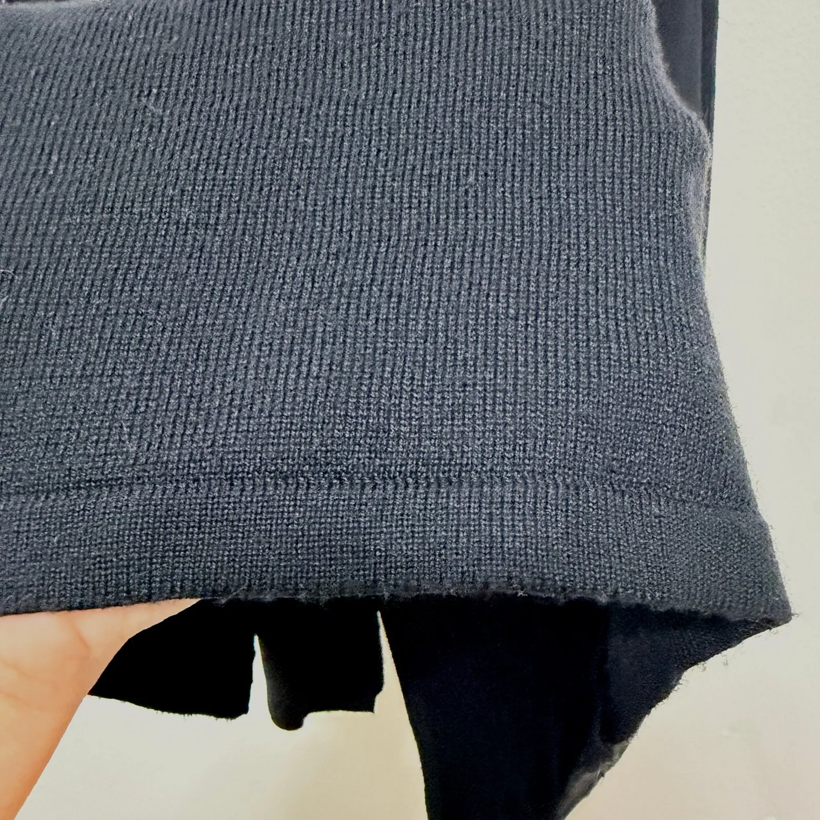 Kerisma Kira Wrap Sweater Black Size Medium Cashmere Blend Draped Asymmetrical - Image 6