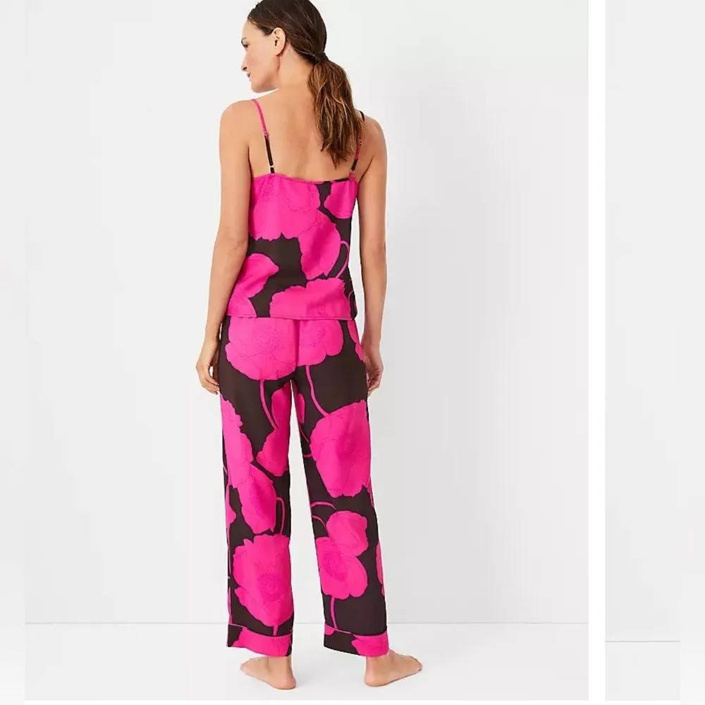 Ann Taylor Floral‎ Sleep Pants Pink Brown Women’s Size Large Drawstring Waist - Image 7