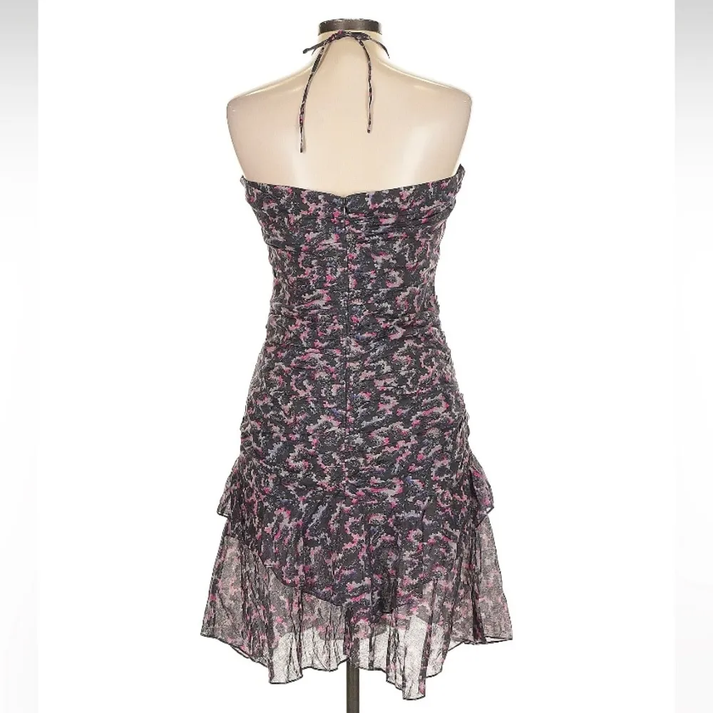 Isabel Marant Étoile Ilanka Printed Ruched Halter Minidress Size Euro 42 US 10 - Image 7