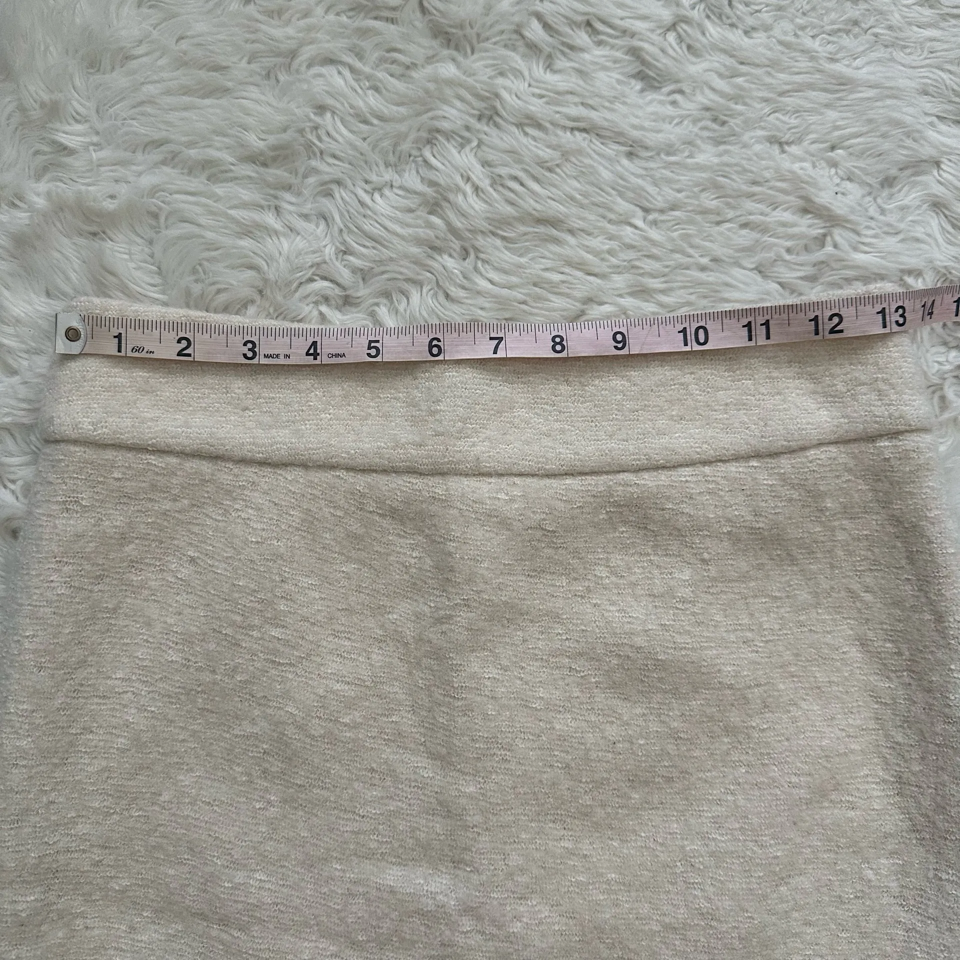 Banana Republic Skirt Pencil Straight Knit Above The Knee Wool Blend Cream Sz 0 - Image 10