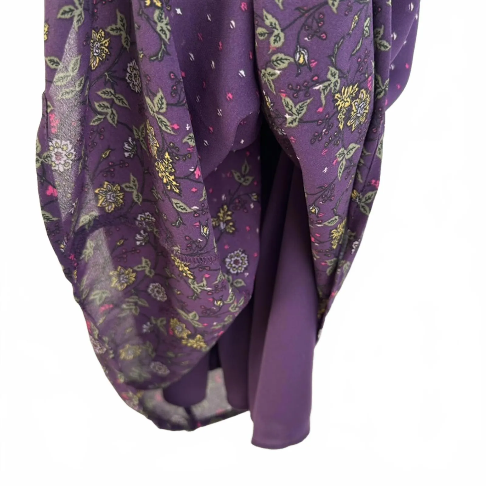 Francesca Floral Ruffle Halter Dress Purple Floral NWT XS - Image 7