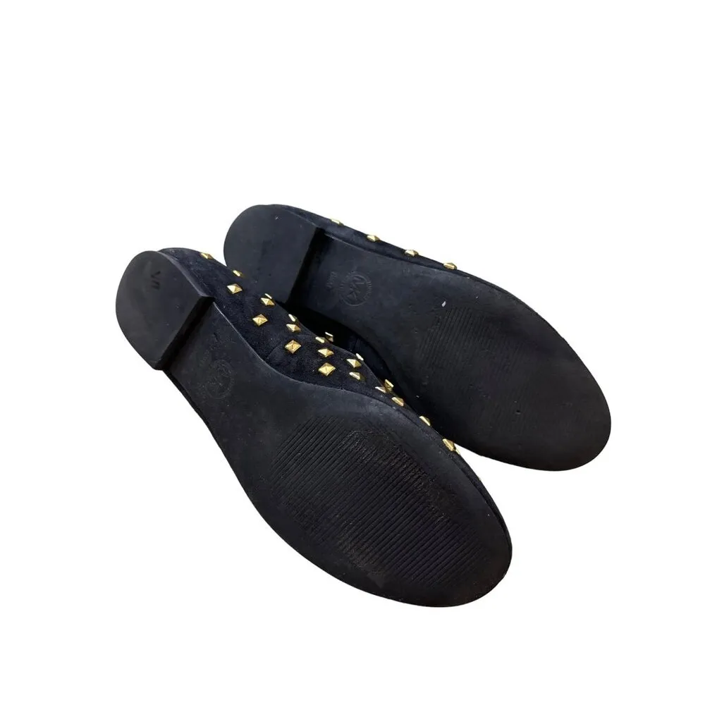 Michael Kors women’s black gold studded leather shoes flats size 6.5M AUTHENTIC - Image 6