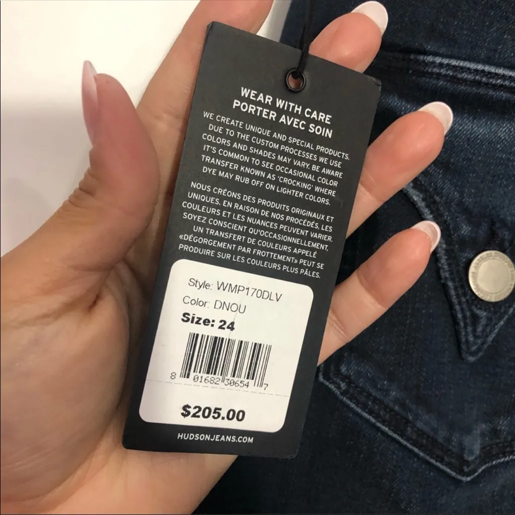 Hudson‎ Signature Boot Jeans With Flap Pockets Style WMP170DLV Color DNOU - Image 9