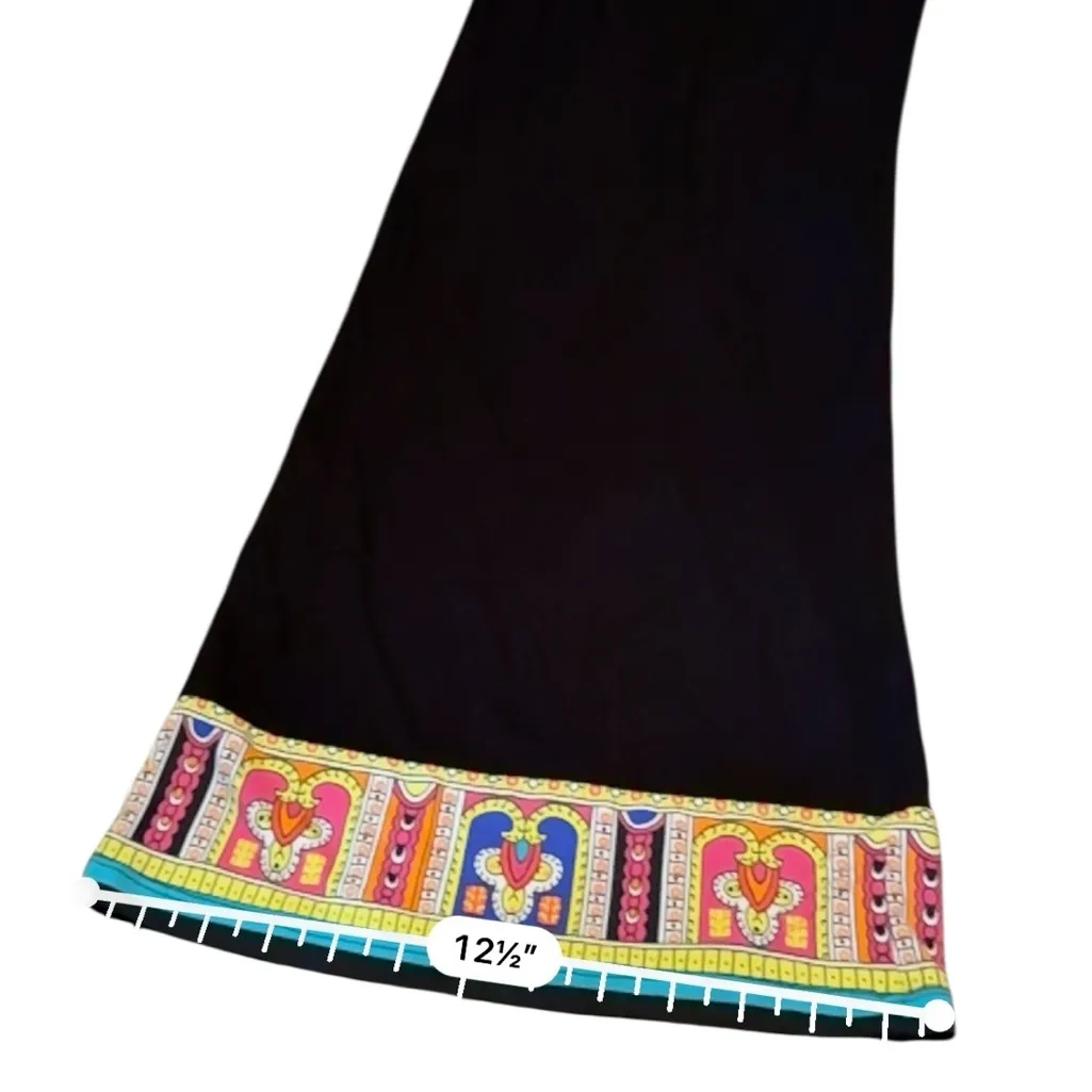 Trina‎ Turk NWT Nepal Wide Leg Swim Coverup Pants Black Multi Women’s Size Large - Image 10