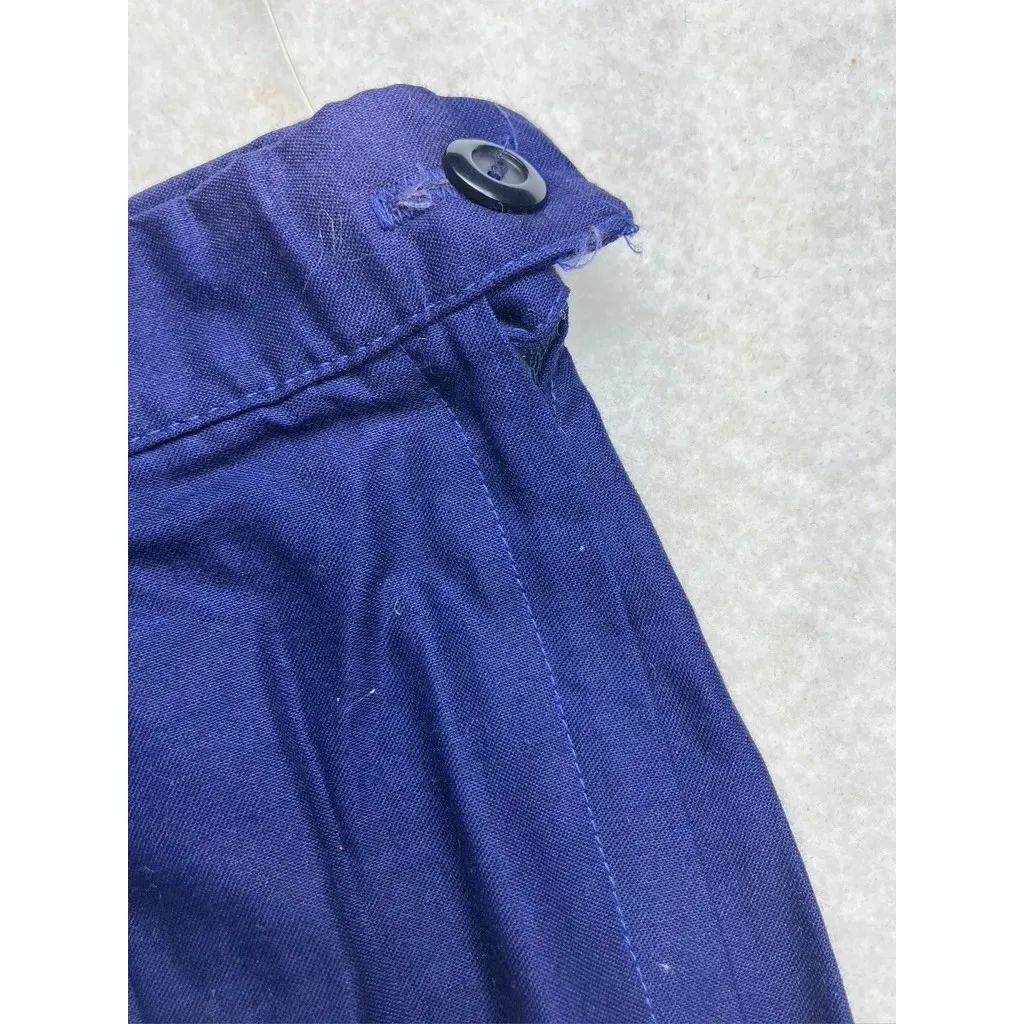 Vintage Sears Misses Women's Blue Floral Pleated Midi Skirt 14 Retro Classic Size 4 - Image 2