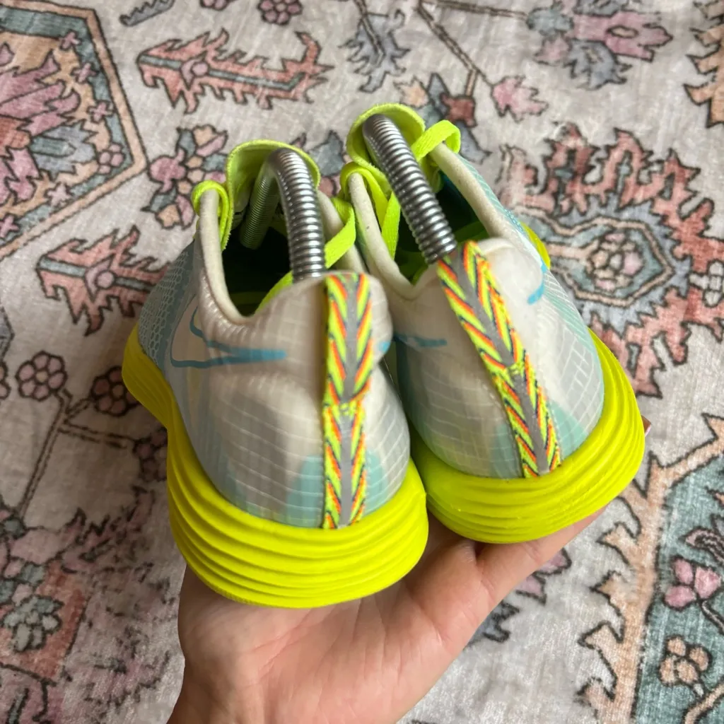 Nike Lunar‎ Montreal+ Running Shoes Women’s size 6 Blue Volt Green MTRL Lunarlon - Image 5