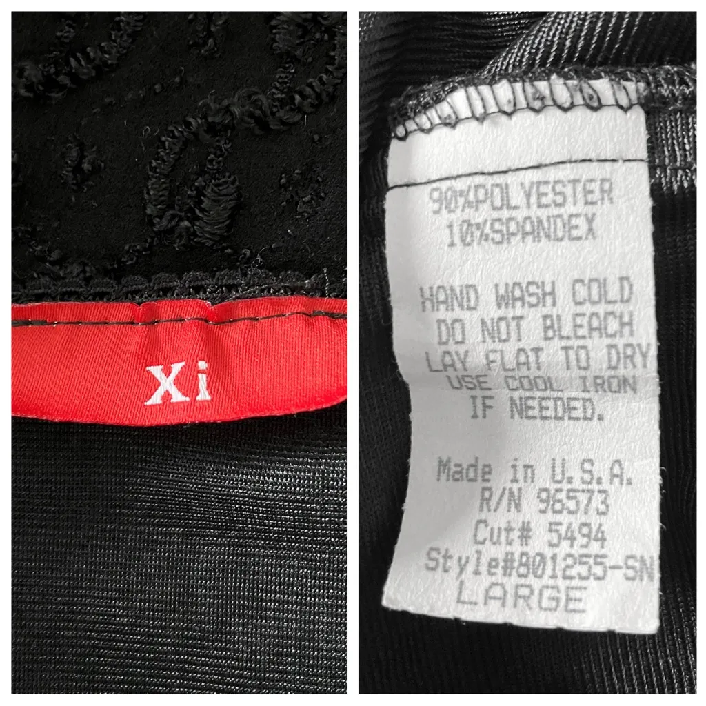 Vintage 90s Y2K Black Embroidered Forever 21 Midi Skirt Medium Whimsigoth Fairy - Image 9