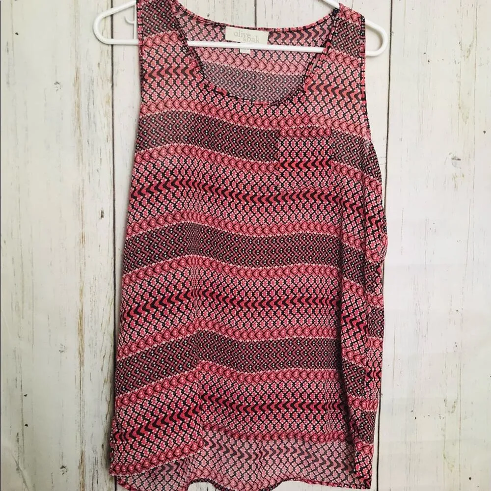 Olive & Oak Women’s Racerback Blouse Sz M - Image 9