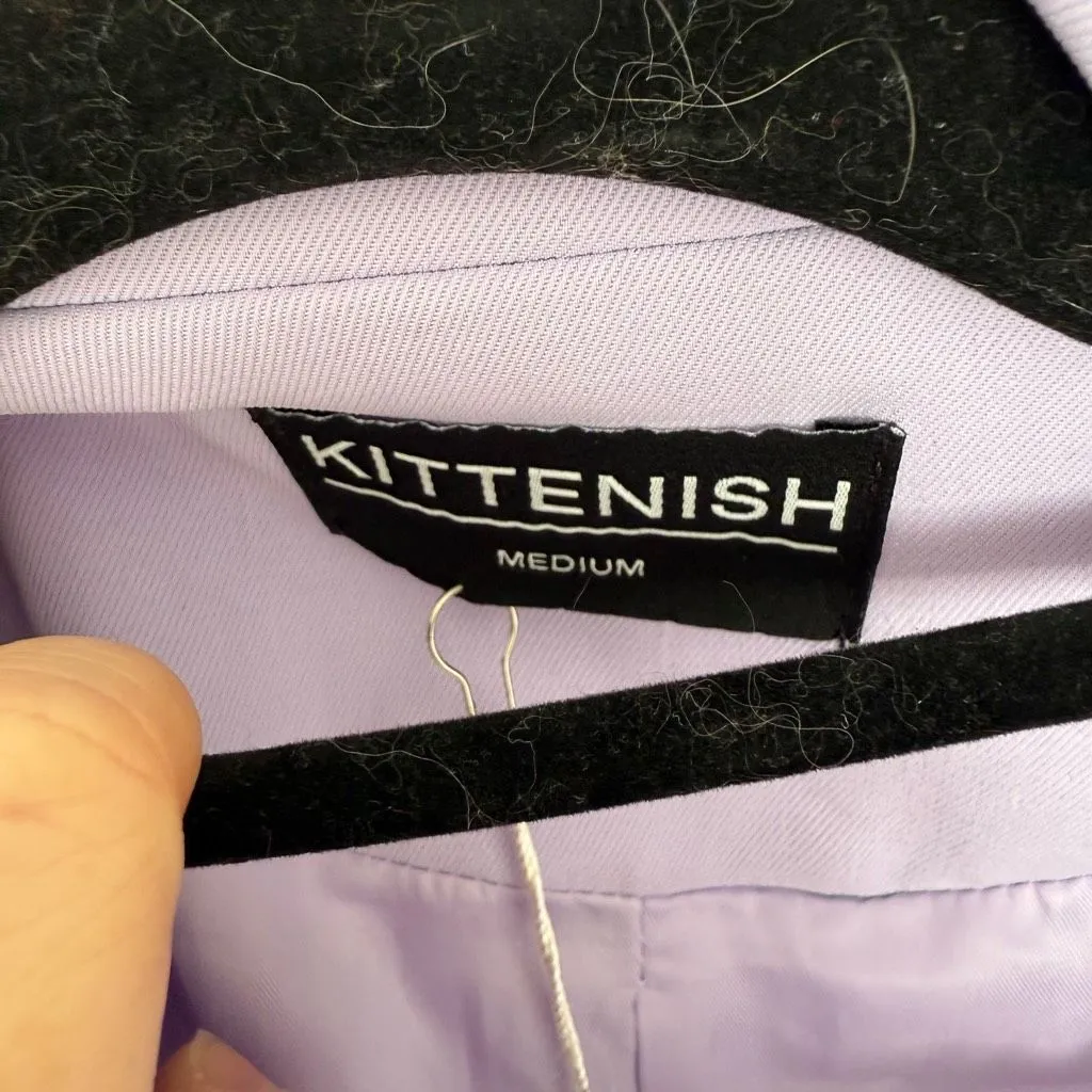 Kittenish Women’s Medium Purple Lavender Short Sleeve Blazer New - Image 2